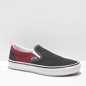 VANS/ New Vans Skate Slip-on asphalt / pomegranate Size Men’s 7/ Women’s 8.5
